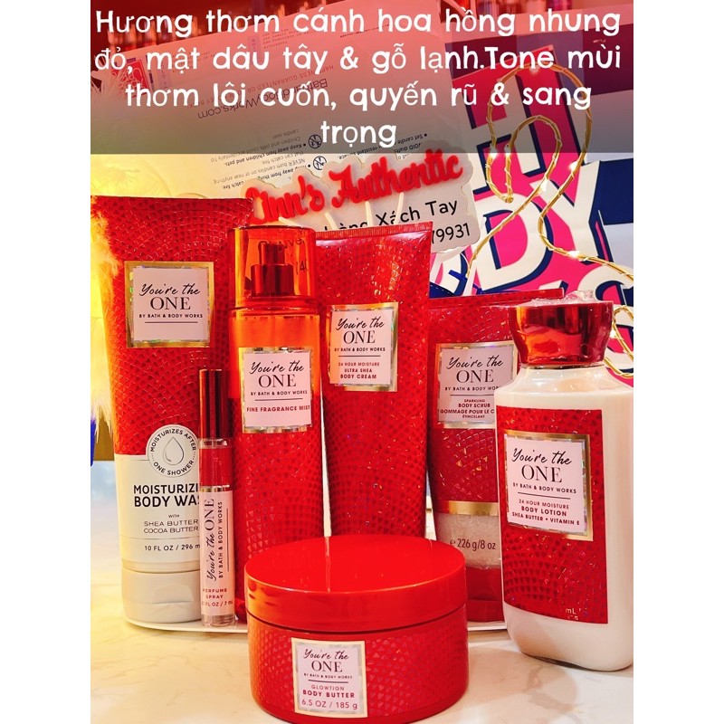 KÈM BILL XỊT THƠM BODY MIST &amp; DUỠNG THỂ BODY LOTION BBW YOU’RE THE ONE