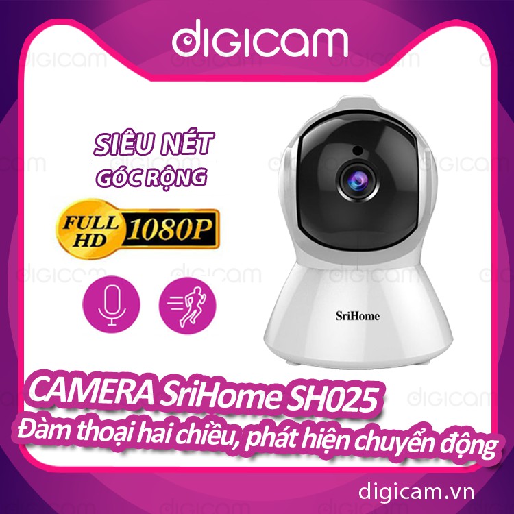 Camera Srihome SH025 - 2.0mp FHD 1080P - Đàm thoại 2 chiều | BigBuy360 - bigbuy360.vn