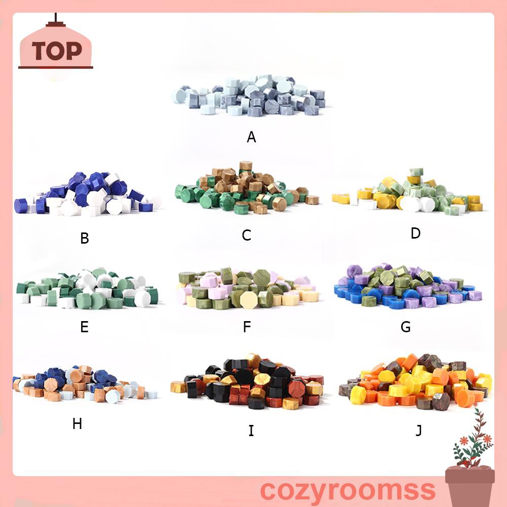 Túi 100 hạt sáp hình bát giác dùng để làm đồ thủ công tiện dụng