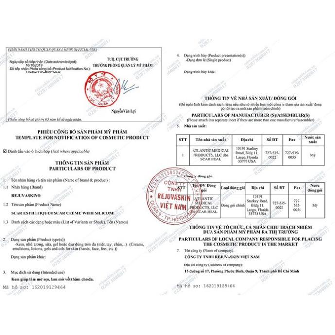 Scar Esthetique - Kem xóa mờ sẹo thâm, rỗ, lõm