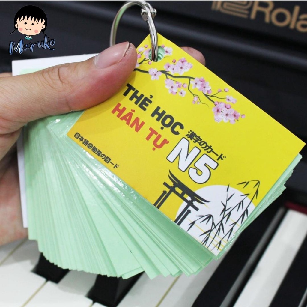 Thẻ Học Hán Tự Tiếng Nhật N4 N5 - Flashcards Kanji N4 N5 Tái Bản Mới Nhất