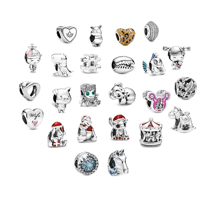 Mặt dây chuyền PANDORA hình đầu ngựa 925sterling cao cấp