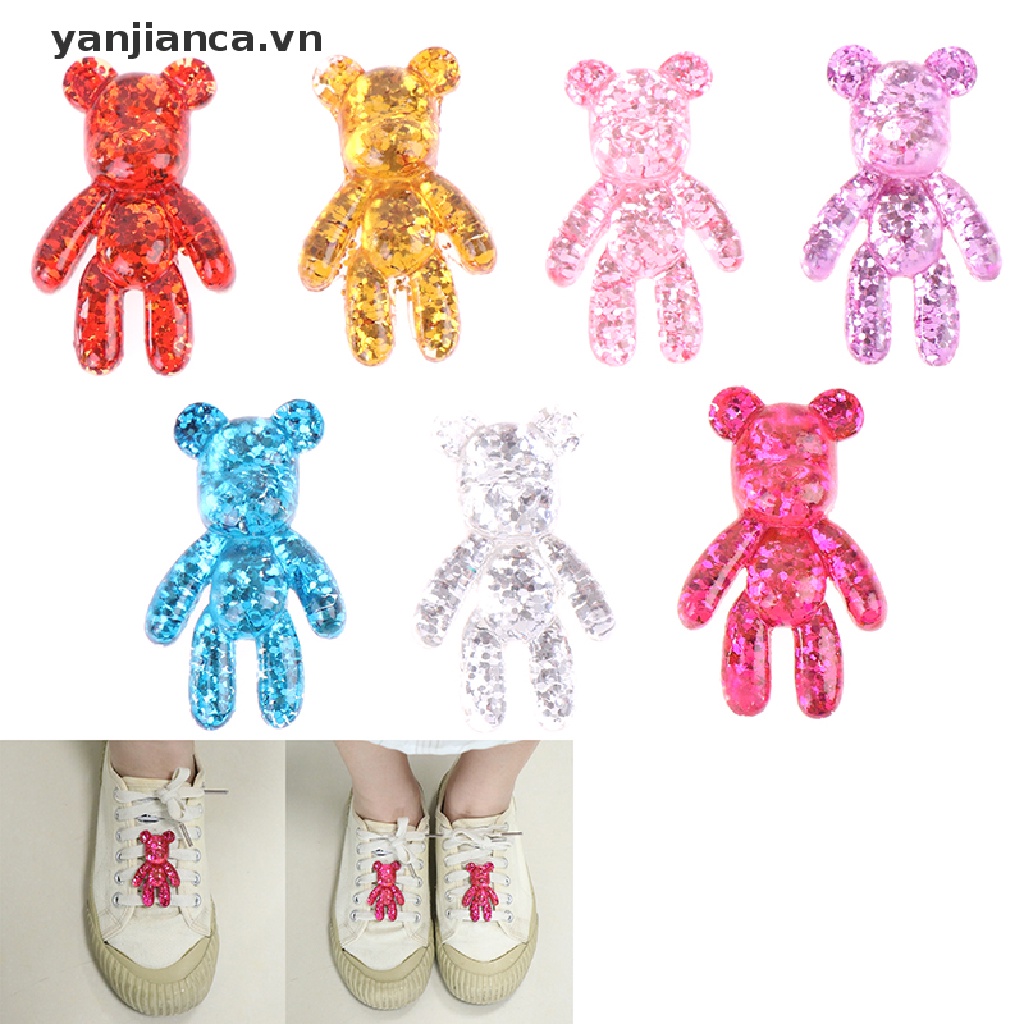 Yanca Phụ Kiện Trang Trí Giày Hình Chú Gấu 3D Dễ Thương
