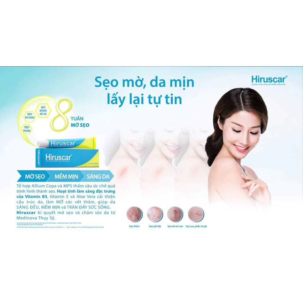 Gel cải thiện sẹo Hiruscar 5g