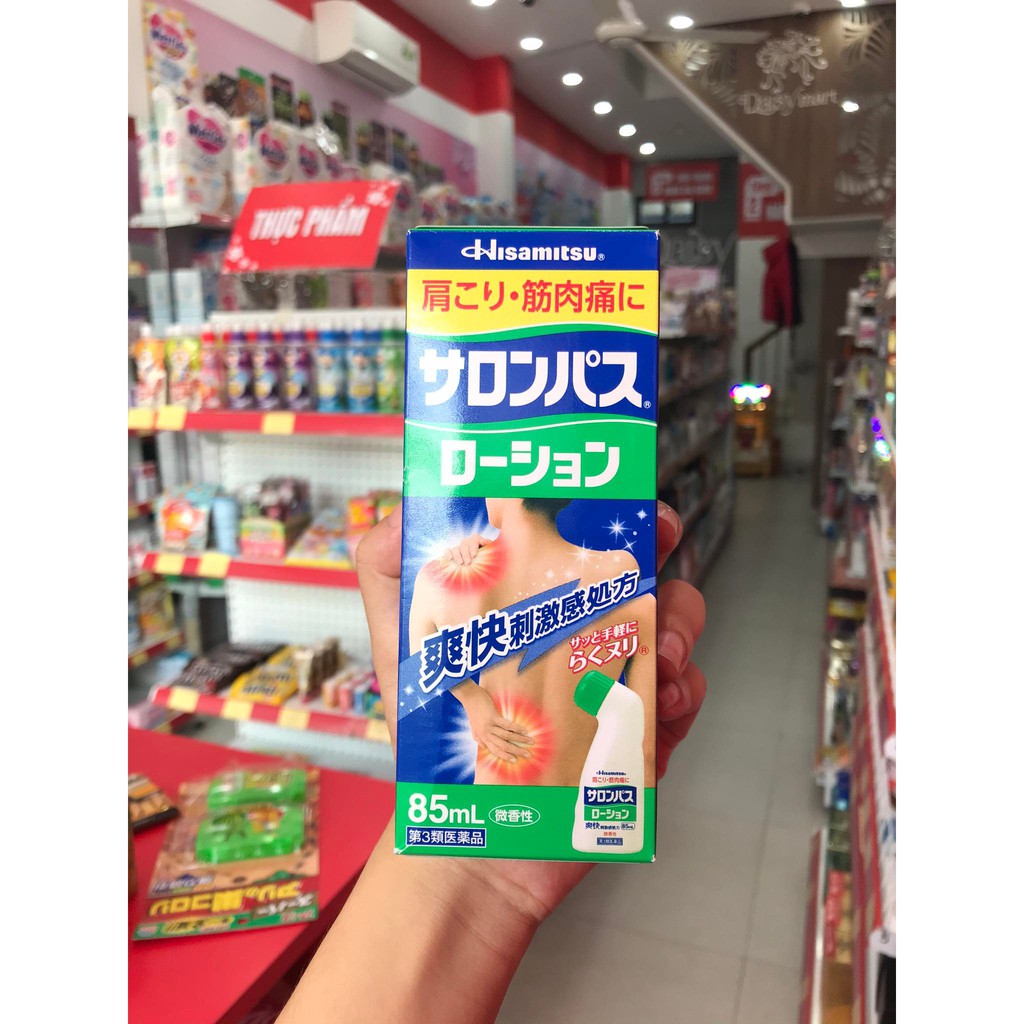 DẦU XOA BÓP Dầu Nóng Xoa Bóp Salopas Hisamitsu Chai Lăn Tiện Lợi Nhật Bản 85ml