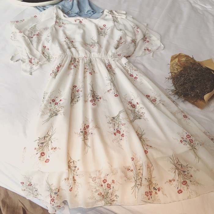 Váy hoa công chúa dáng xòe