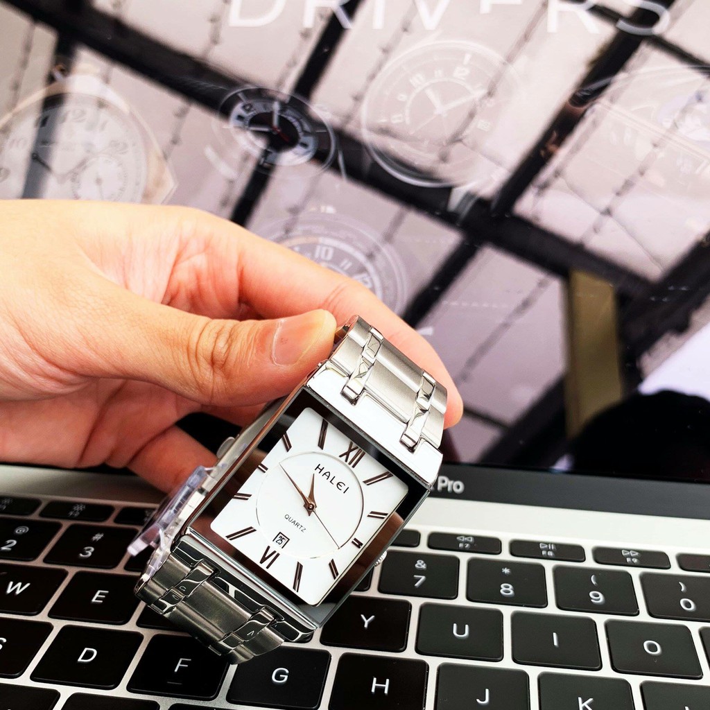 Đồng Hồ Nam HALEI Dây Vàng Cao Cấp Mặt Vuông Lịch Lãm | BigBuy360 - bigbuy360.vn