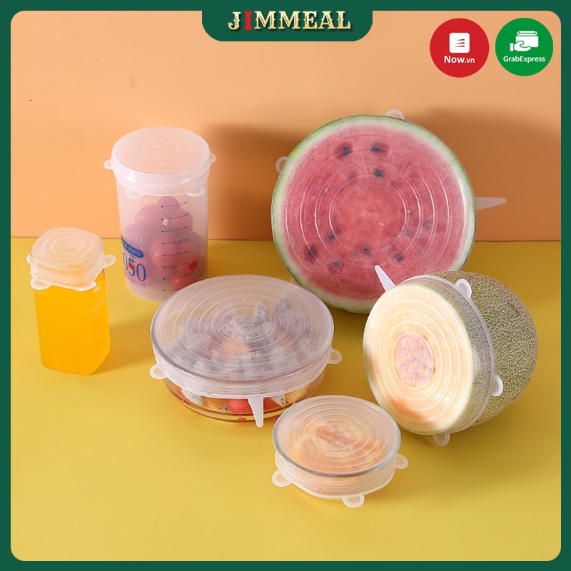 Bộ 6 màng bọc sillicone chịu nhiệt đa năng (Màu trắng)