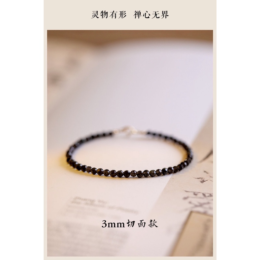 Vòng Tay Đính Đá Obsidian Nhiều Màu Sắc Phong Cách Retro Thời Trang Cho Nữ