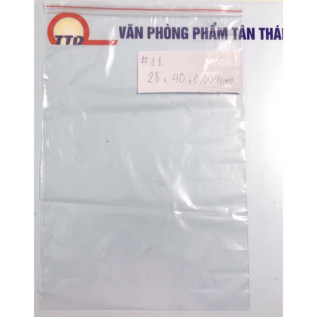 500G Túi Zipper, Túi Miết Trong Suốt Từ Số 00 - Số 12_Loại Dày Đẹp