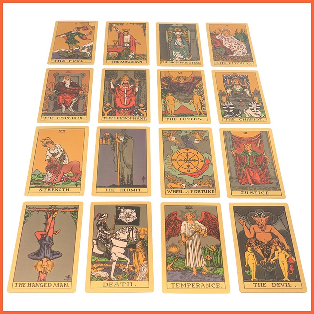 Bộ Bài Tarot 78 Lá Bằng Pvc Chống Nước Cho Người Mới Bắt Đầu
