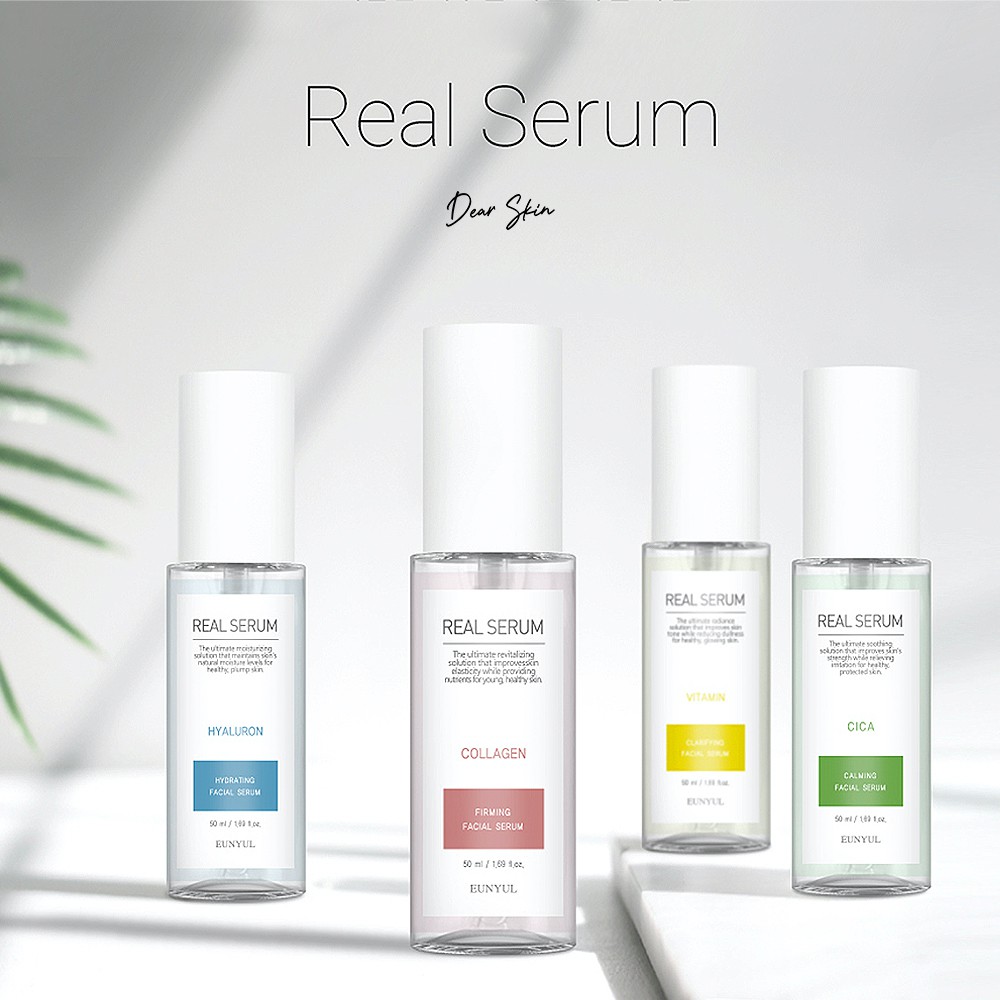 Serum Eunyul Real Serum 4 tinh chất dưỡng da - Collagen / Vitamin / Hyaluron / Cica 50ml