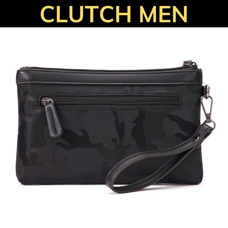 Ví cầm tay nam hàn quốc -BH 24 tháng- clutch nam phong cách- ví nam màu đen