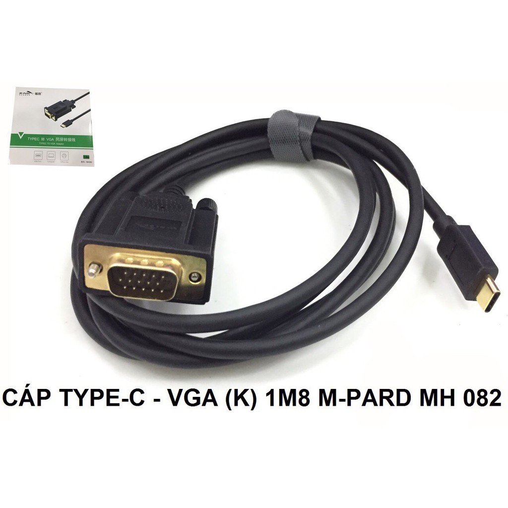 Cáp Type C -&gt;Vga 1.8m M-pard MH 082 , cáp chuyển USB type C sang Vga dài 1.8m