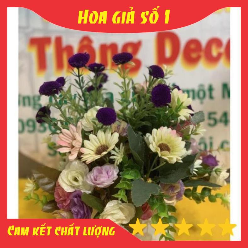 Bình Hoa Giả, Chậu cắm hoa giả sang trọng trang trí phòng khách, văn phòng, sự kiện