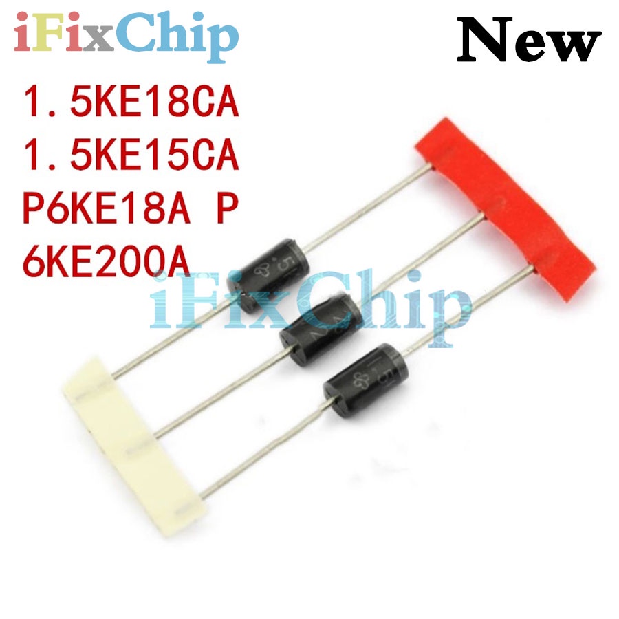 20 Cái / lốc 1.5KE18CA 1.5KE15CA P6KE18A P6KE200A DO-27 Thương Hiệu Mới