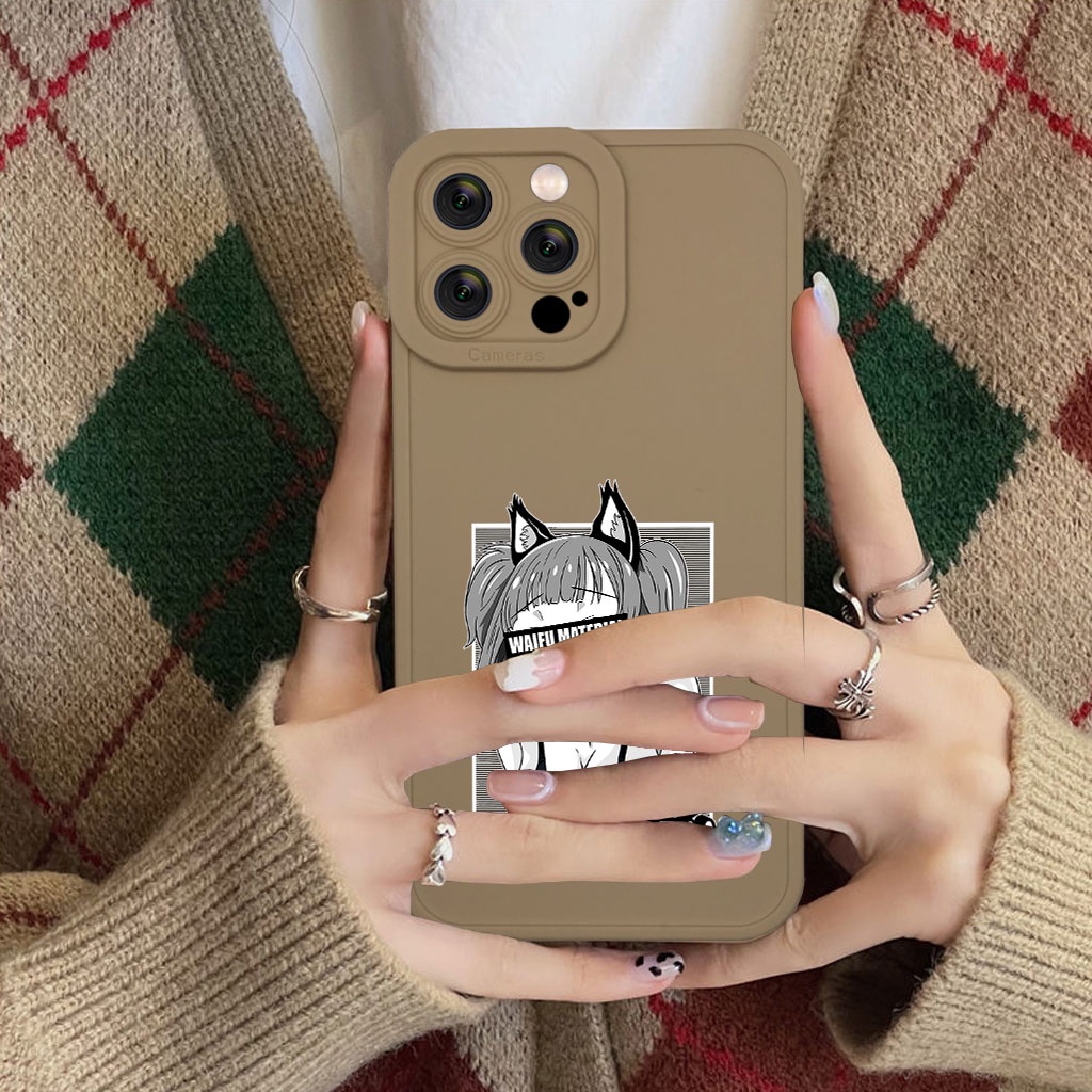 Ốp iphone chống xước hình cô gái Nhật bản sexy cực độc cho Iphone 6 7 8 Plus 11 12 13 mini Pro Max X Xr  HA-22ANI1004