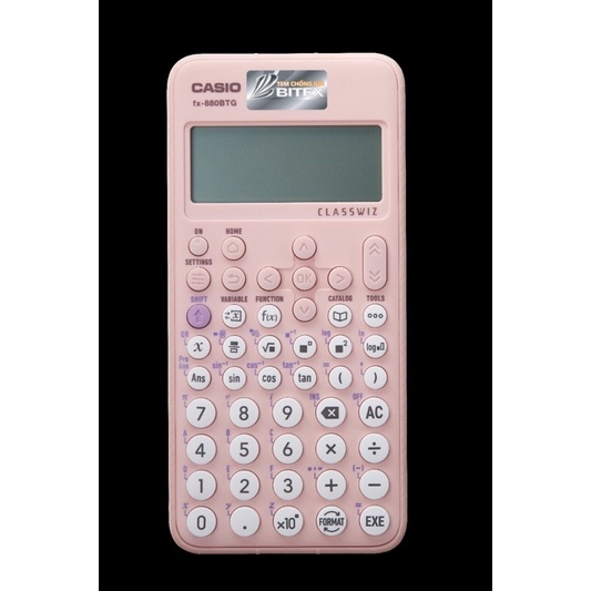 Máy tính Casio FX 880 BTG màu hồng