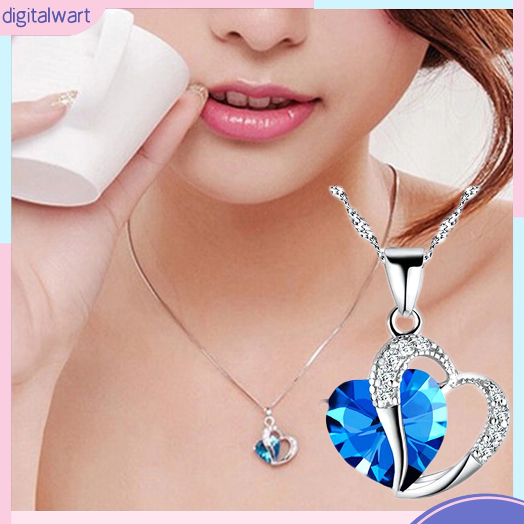 Vòng cổ Mặt Trái Tim Đính Đá Thời Trang Cho Nữ