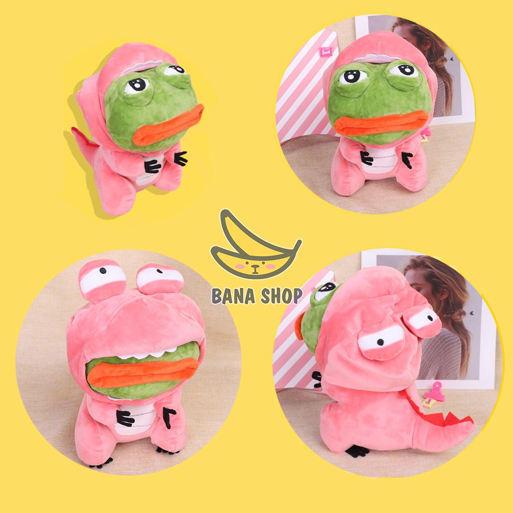 Gấu bông ếch xanh sad frog Pepe heo khủng long hồng siêu bựa dành cho vozer