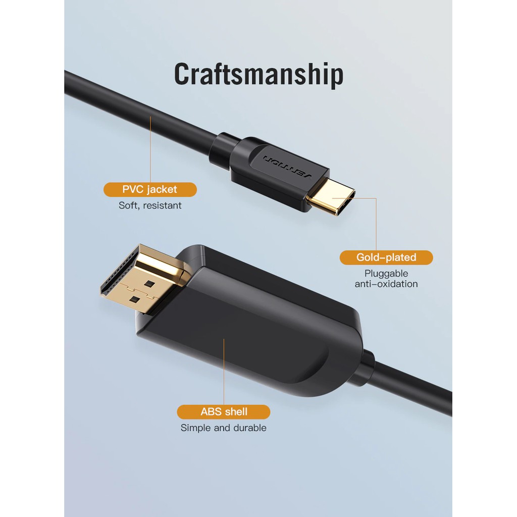 Cáp chuyển đổi từ cổng USB C sang đầu Hdmi 4k 3d Type C chuyên dụng chất lượng cao