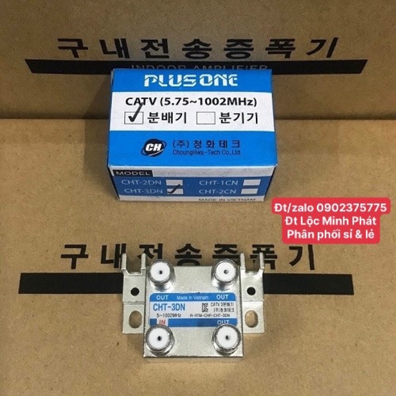 Bộ chia 3 Plusone -Hàn Quốc (chia truyền hình cáp .anten kts)