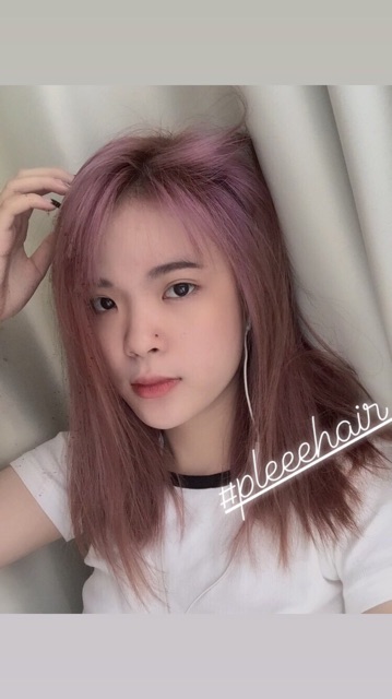 THUỐC NHUỘM TÓC MÀU TÍM KHÓI BASE HỒNG (PHẢI TẨY)+oxy trợ dưỡng và găng tay | BigBuy360 - bigbuy360.vn