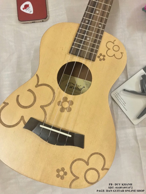 (RẺ VÔ ĐỊCH ) ĐÀN UKULELE CONCERT KHẮC HOA