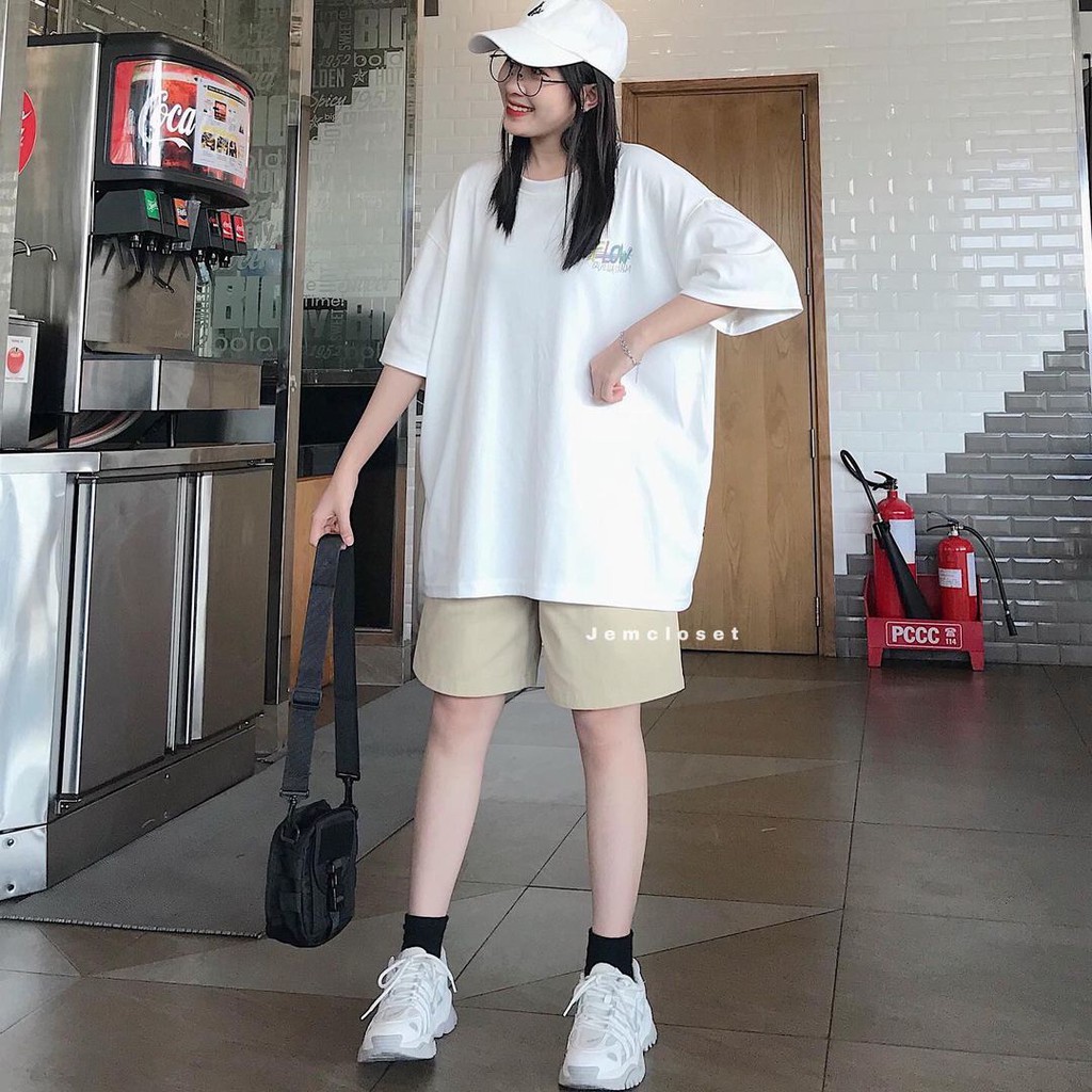 Áo Thun Nữ JEMCLOSET Strada Áo Phông Tay Ngắn In Chữ Phối Màu Cá Tính Chất Vải Thấm Hút Mồ Hôi Cực Xịn 10018