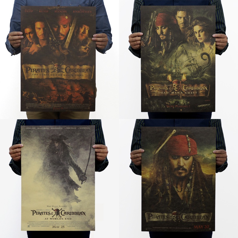 Poster phim Cướp biển vùng Caribbean 51x35.5cm