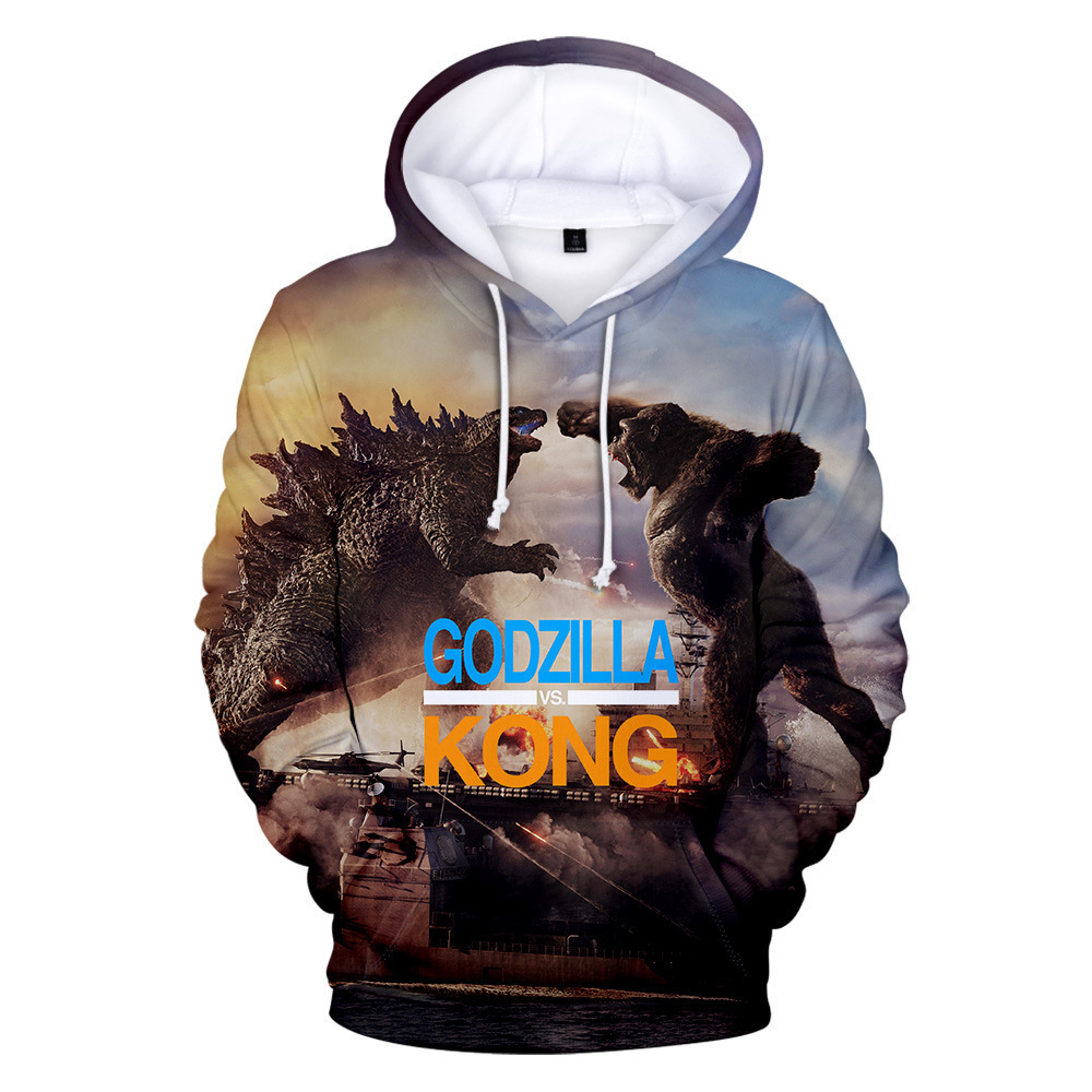 Anime Áo Hoodies Tay Dài In Hình Godzilla Thời Trang Birthday Gift