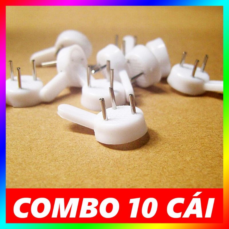 compo 100 chiếc (đinh 3 chân), móc treo tranh, móc treo đồ, không cần khoan tường  giá rẻ, xưởng phân phối sỉ và lẻ