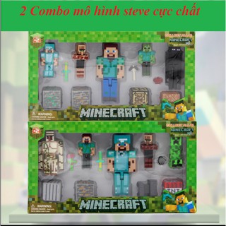 Combo 2 mô hình steve minecraft