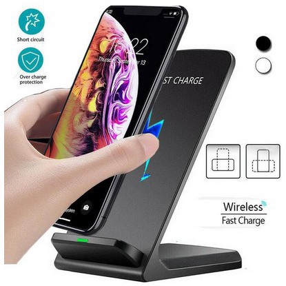 Đế Sạc Nhanh Không Dây 10w Qi 2.0 Tiện Dụng Cho Iphone 8 10 11 X Samsung S6 S7 S8 S10