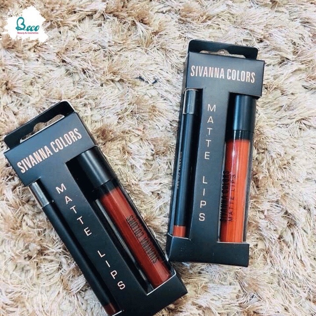 SET SON SIVANNA COLOR MATTE LIPS TẶNG CHÌ KẺ