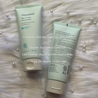 [AUTH ảnh thật mẫu mới nhất] Sữa rửa mặt cho da mụn Innifree Bija Trouble Facial Foam 150ml