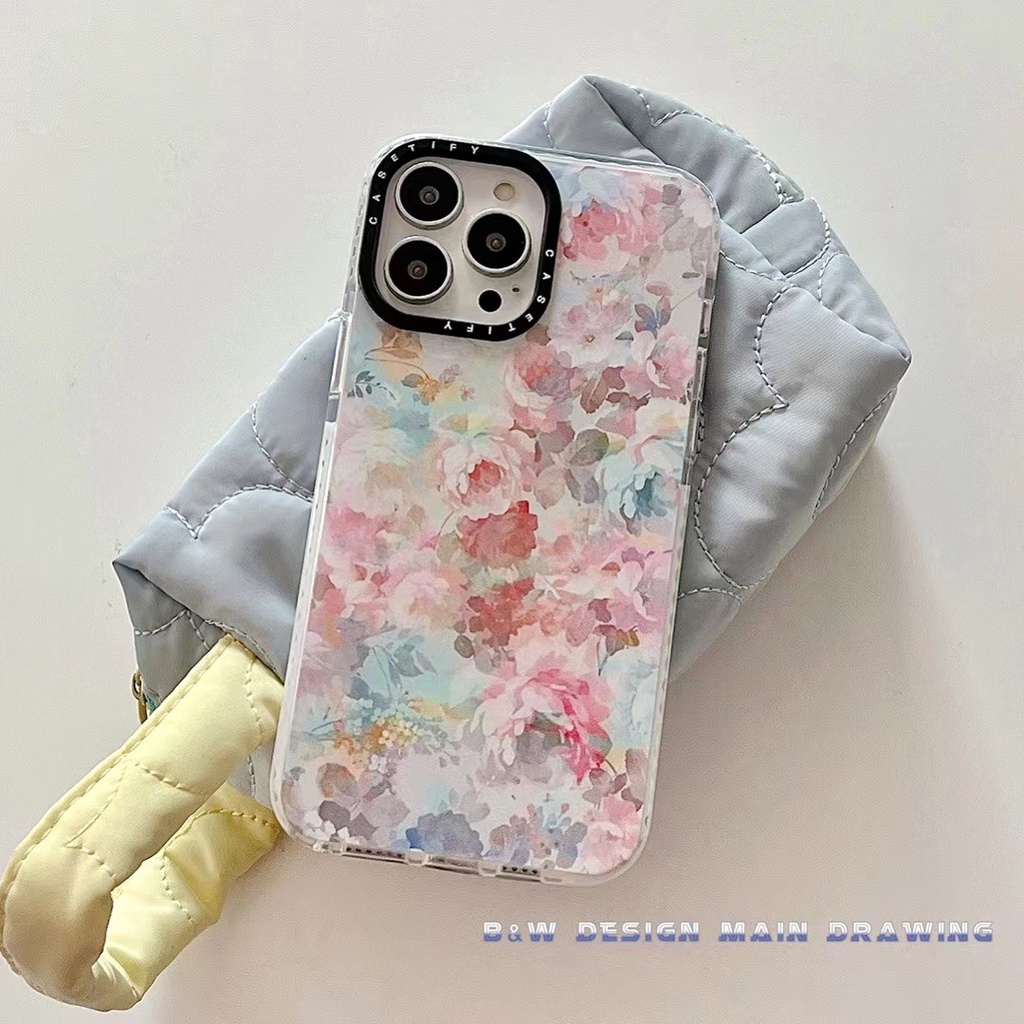 Ốp Điện Thoại Mềm Chống Sốc Chống Rơi Họa Tiết Hoa Cho iPhone 13 12 11 Pro MAX IX XS MAX XR 6 6s 7 8 Plus