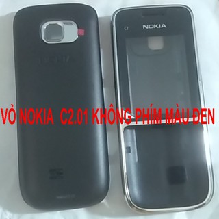 Vỏ nokia c2.01 không phím màu đen