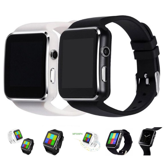 Đồng Hồ Thông Minh X6 Màn Hình Cong Smartwatch X6 Hỗ Trợ Sim Và Thẻ Nhớ Hỗ Trợ Tiếng Việt