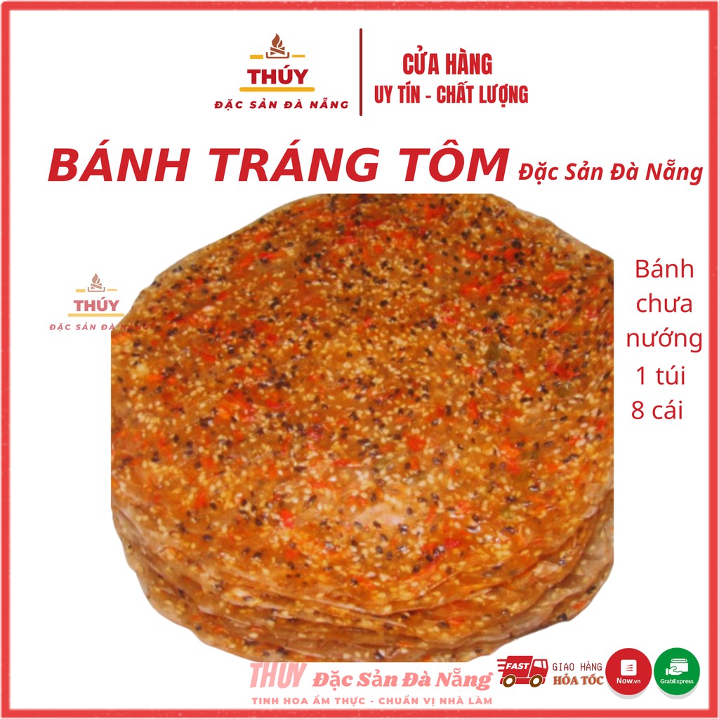 Bánh Tráng Tôm Đà Nẵng - loại ĐẶC BIỆT - Bịch 8 cái bánh