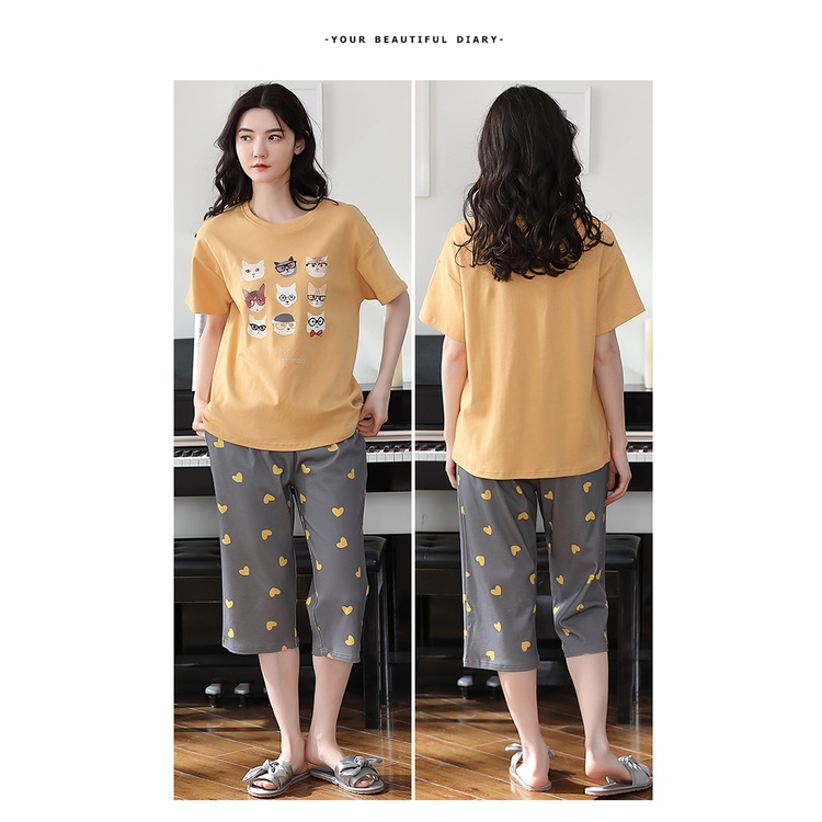 Đồ mặc nhà nữ trẻ trung chất thun cotton 100% BA5037 | BigBuy360 - bigbuy360.vn