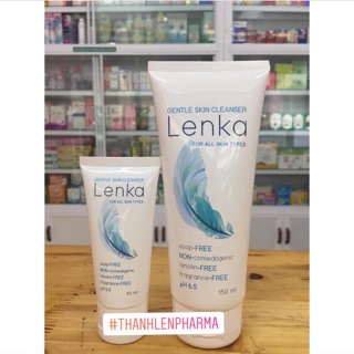 [ Chính hãng] Sữa rửa mặt không bọt + tẩy trang  LENKA 50ml