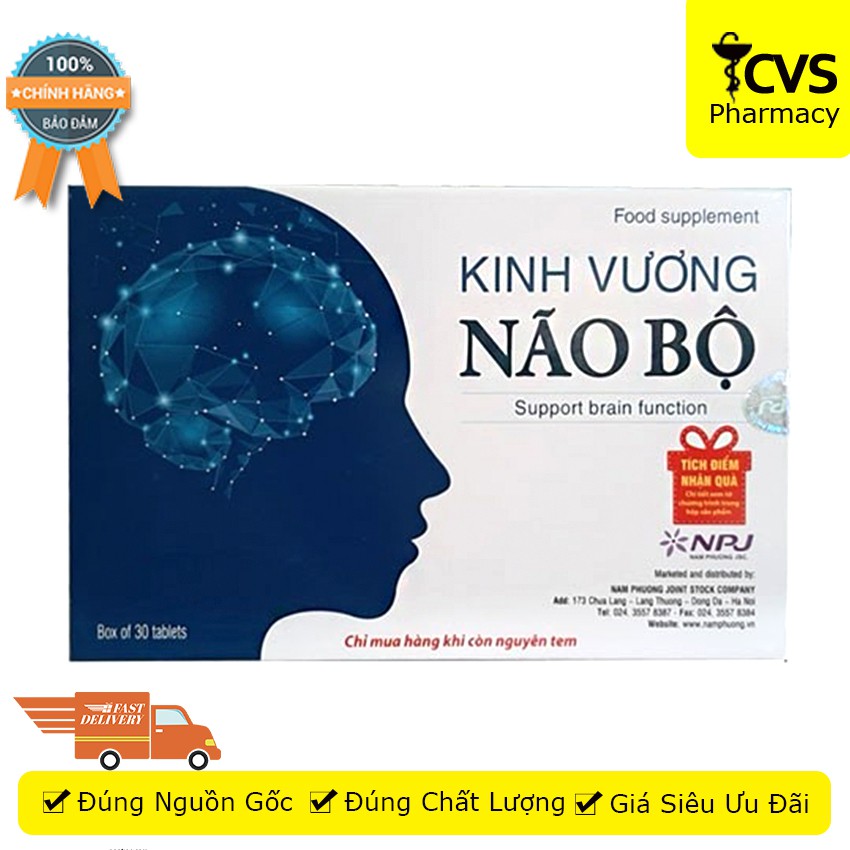 Kinh Vương Não Bộ (Hộp 30 viên) - Hỗ Trợ Chức Năng Não Bộ - cvspharmacy