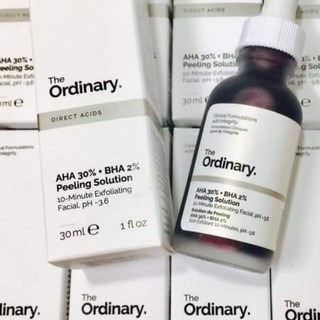 The ordinary aha 30%+bha 2% peeling solution 30ml serum thanh lọc da, dành cho da mụn, thâm chính hãng