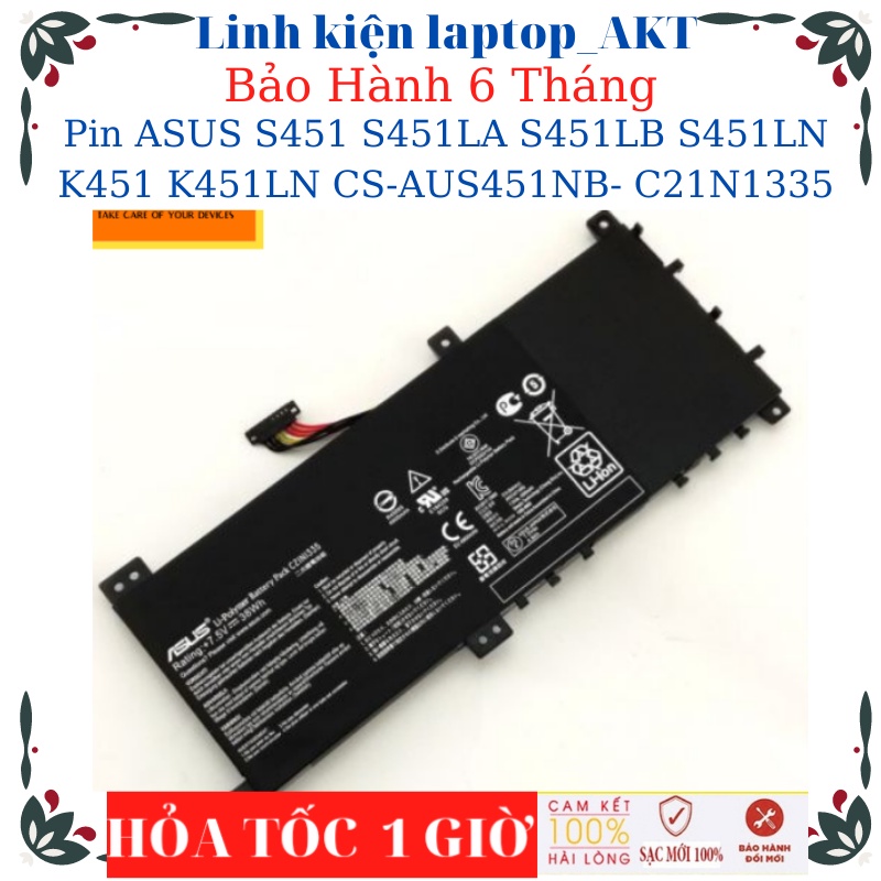 Pin Laptop ASUS VivoBook S451 S451LA S451LB S451LN K451 K451L K451LA K451LB K451LN CS-AUS451NB- B41N1304– ZIN Logo