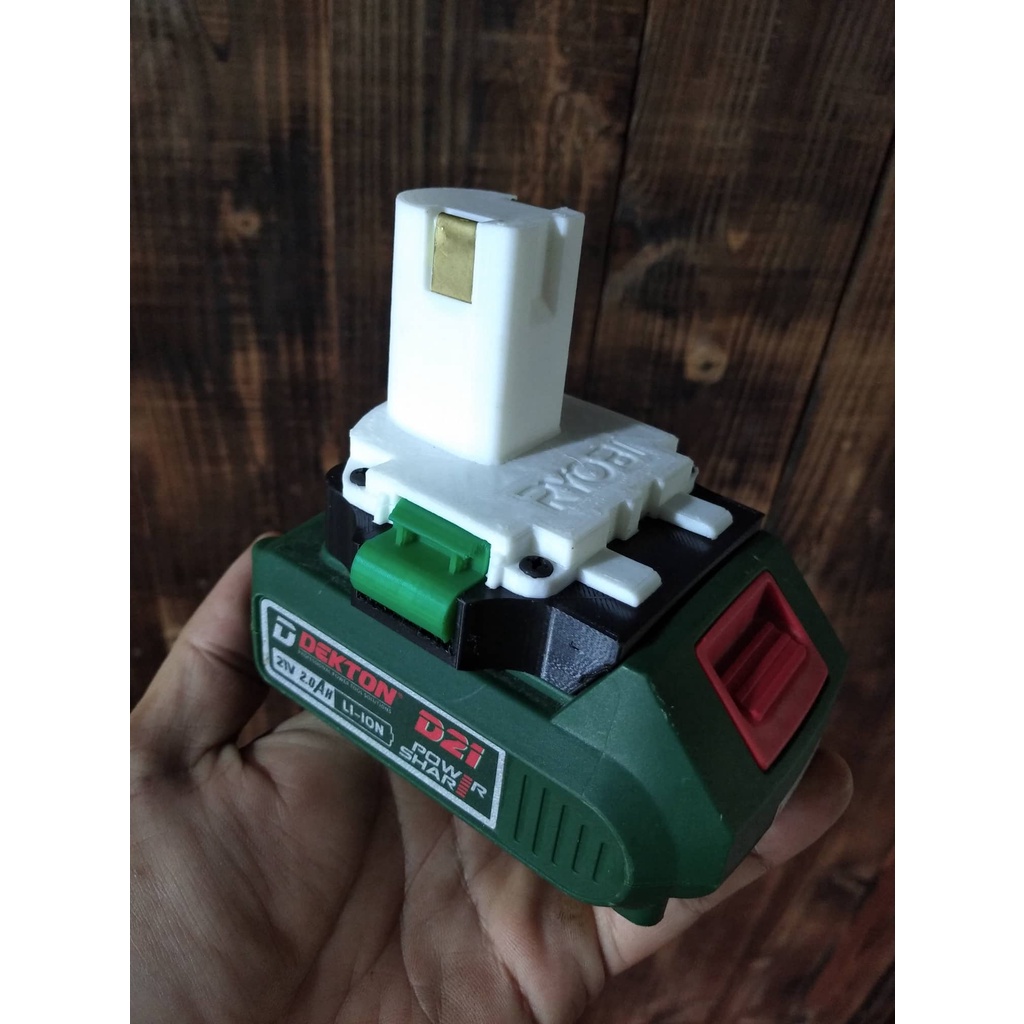 Chuyển pin Dekton D21 cho máy Ryobi 18V