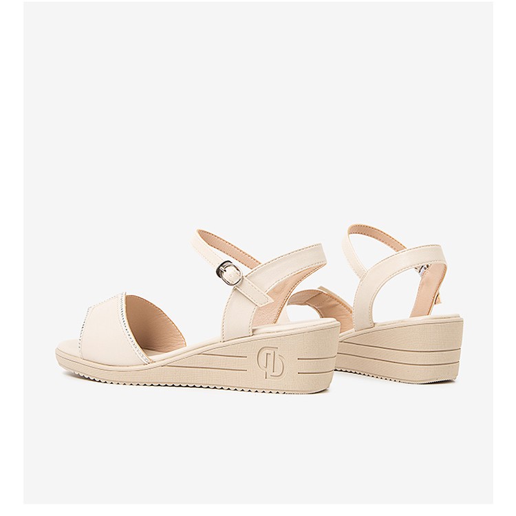 Sandal đế xuồng Dusto da mềm, gót 5cm