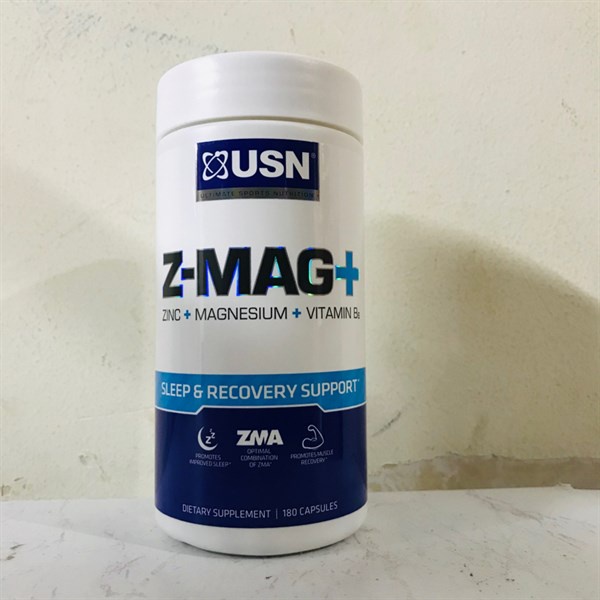 USN Z-MAG+ Viên Uống Bổ Sung Khoáng Chất Tăng Cường Sức Khỏe, Tăng Testostorone 180 Viên