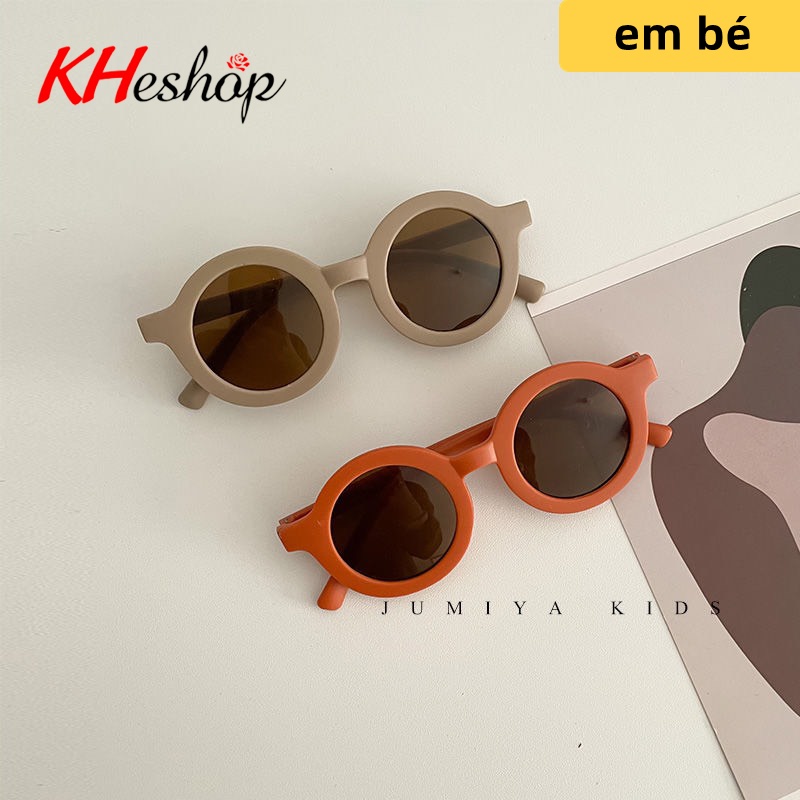 Kính thời trang chống nắng cho bé trai và bé gái , kính râm mặt tròn Hàn Quốc cho bé chống tia cực tím UV400  mã Y1593