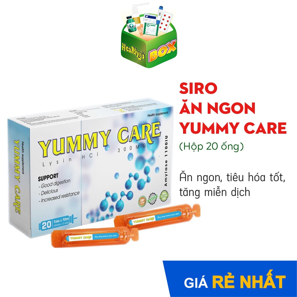 Siro ăn ngon, tiêu hóa tốt, tăng miễn dịch Yummy Care cho bé (H 20 ống)